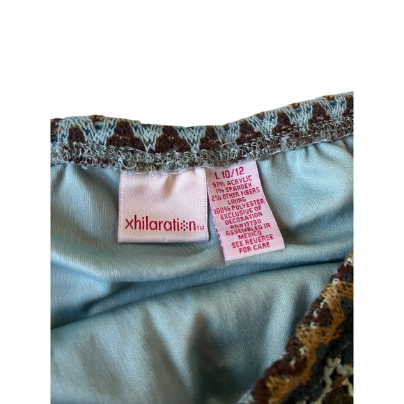 Vtg Crochet ZigZag Knit Sweater Mini Skirt - Picture 2 of 7